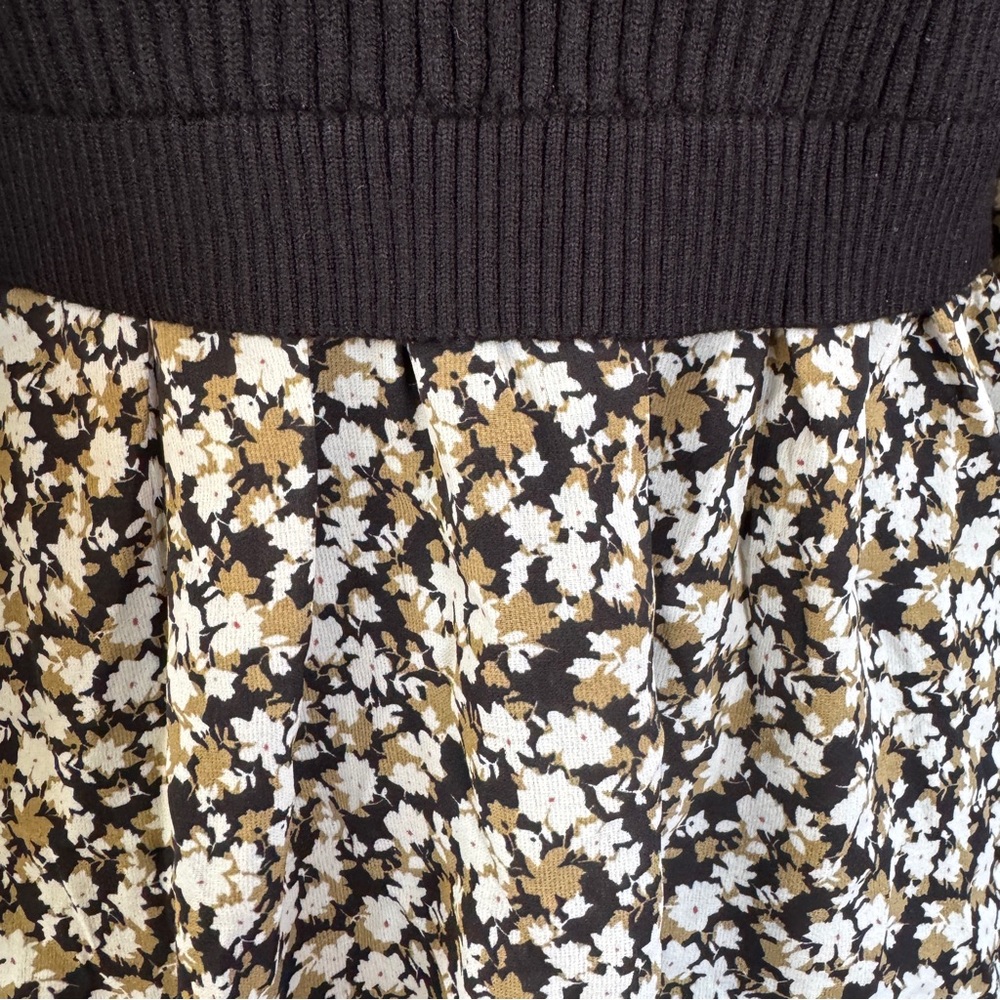 TMHL Ribbed Sweater Vest w/ Floral Balloon Sleeves & Ruffle - XS - Picture 4 of 7
